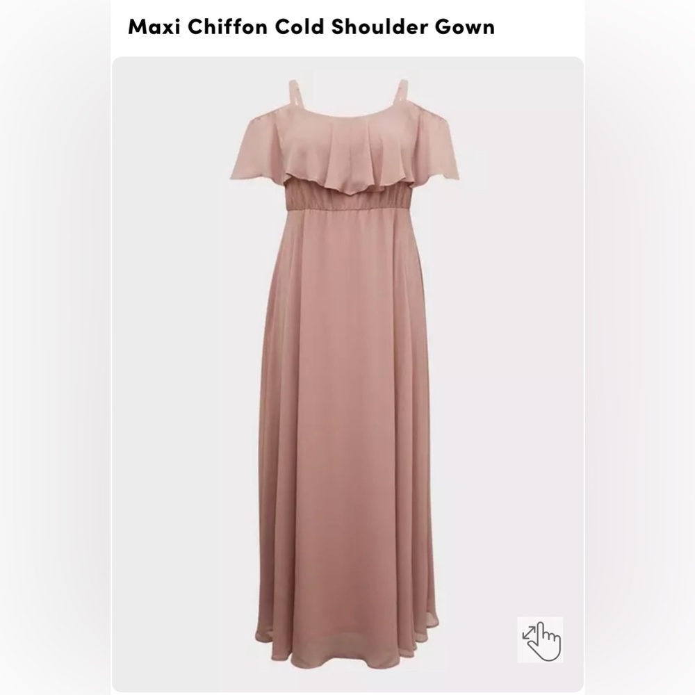 Torrid Blush Ruffle Maxi Dress - Picture 5 of 8